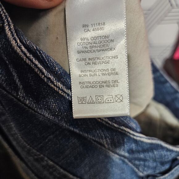 NWT Michael Kors Distress Blue Low Rise Bootcut Jeans size 8p - Picture 5 of 5